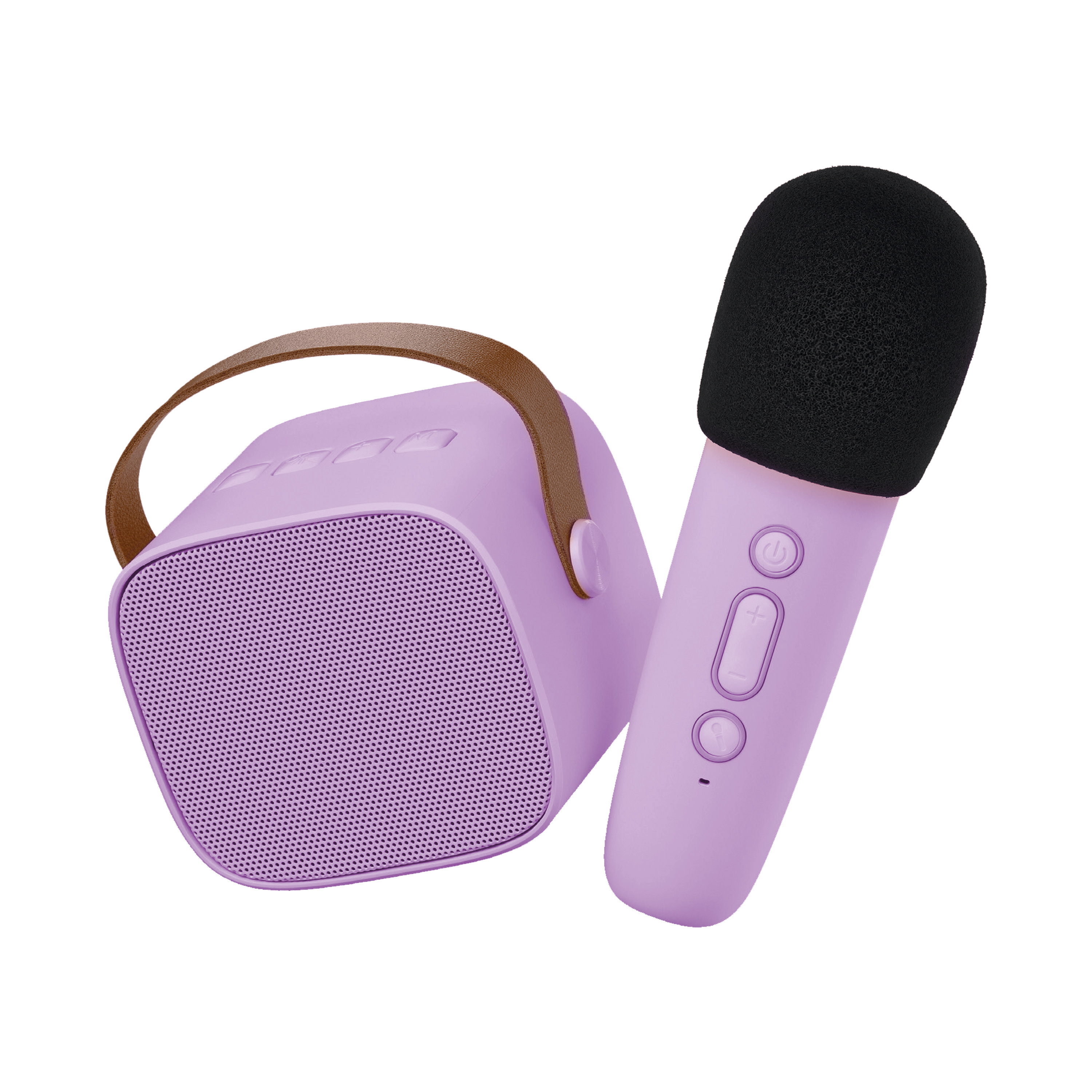 Lalarma Karaoke Set Paars - Bluetooth Speaker met Draadloze Microfoon - max 85dB - tot 5.5u Batterijautonomie