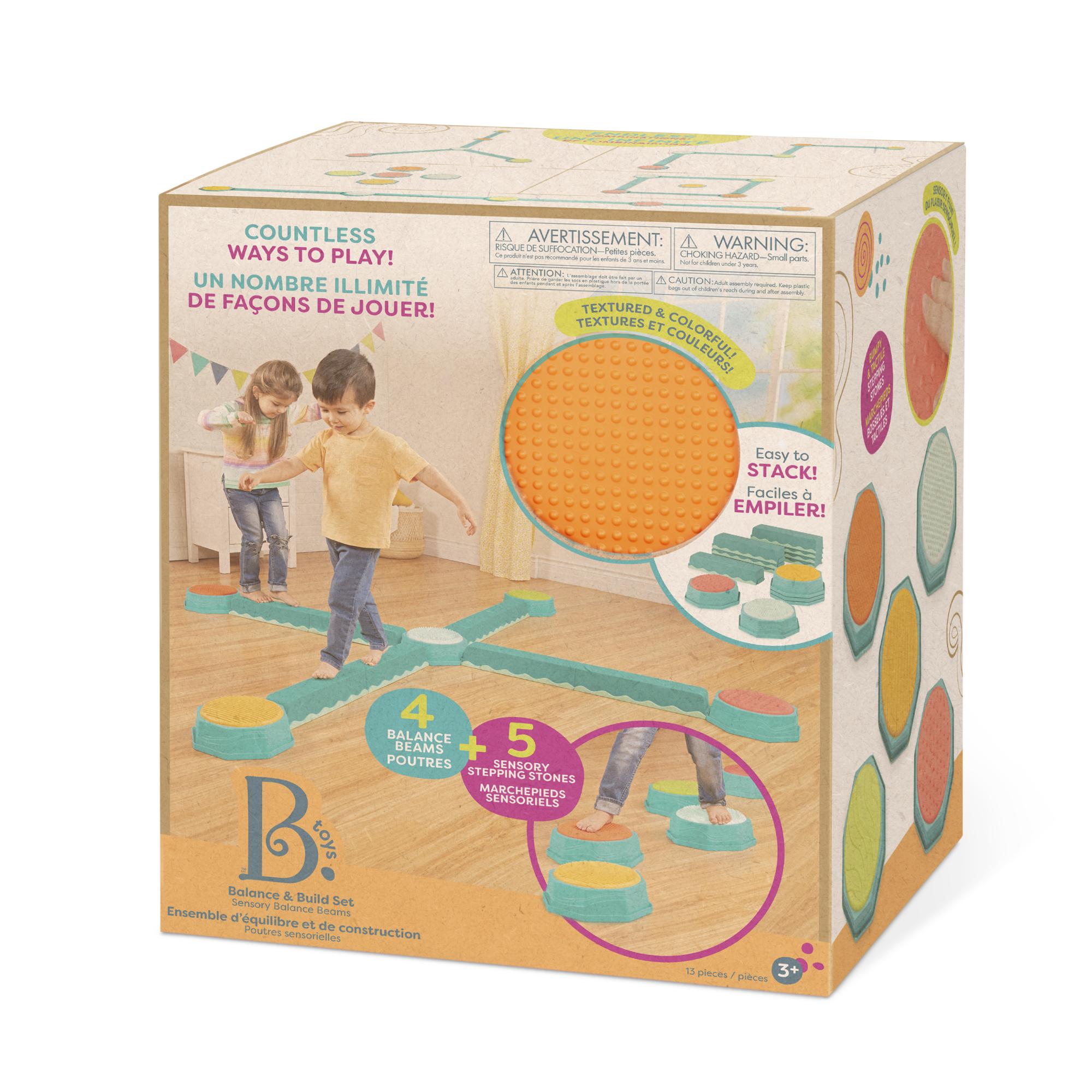 B.Toys 5 Sensorische Stapstenen en 8 Evenwichtsbalken