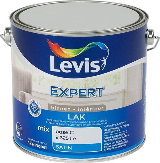 Levis Expert Lak Binnen Satin 2.5 l Kleur C Clear