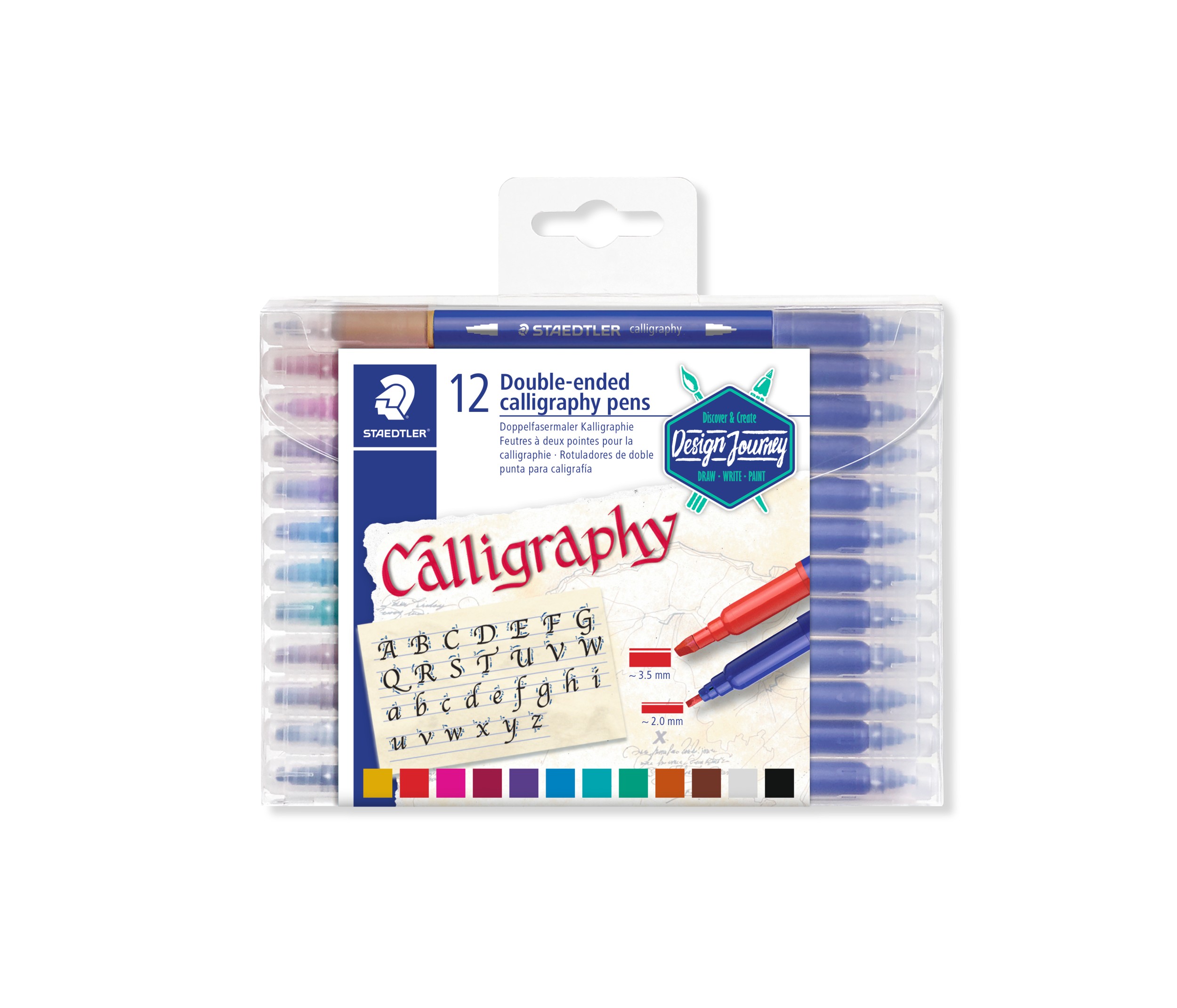 Staedtler Calligraphy Viltstift Dubbelpunter 12 stuks - Design Journy