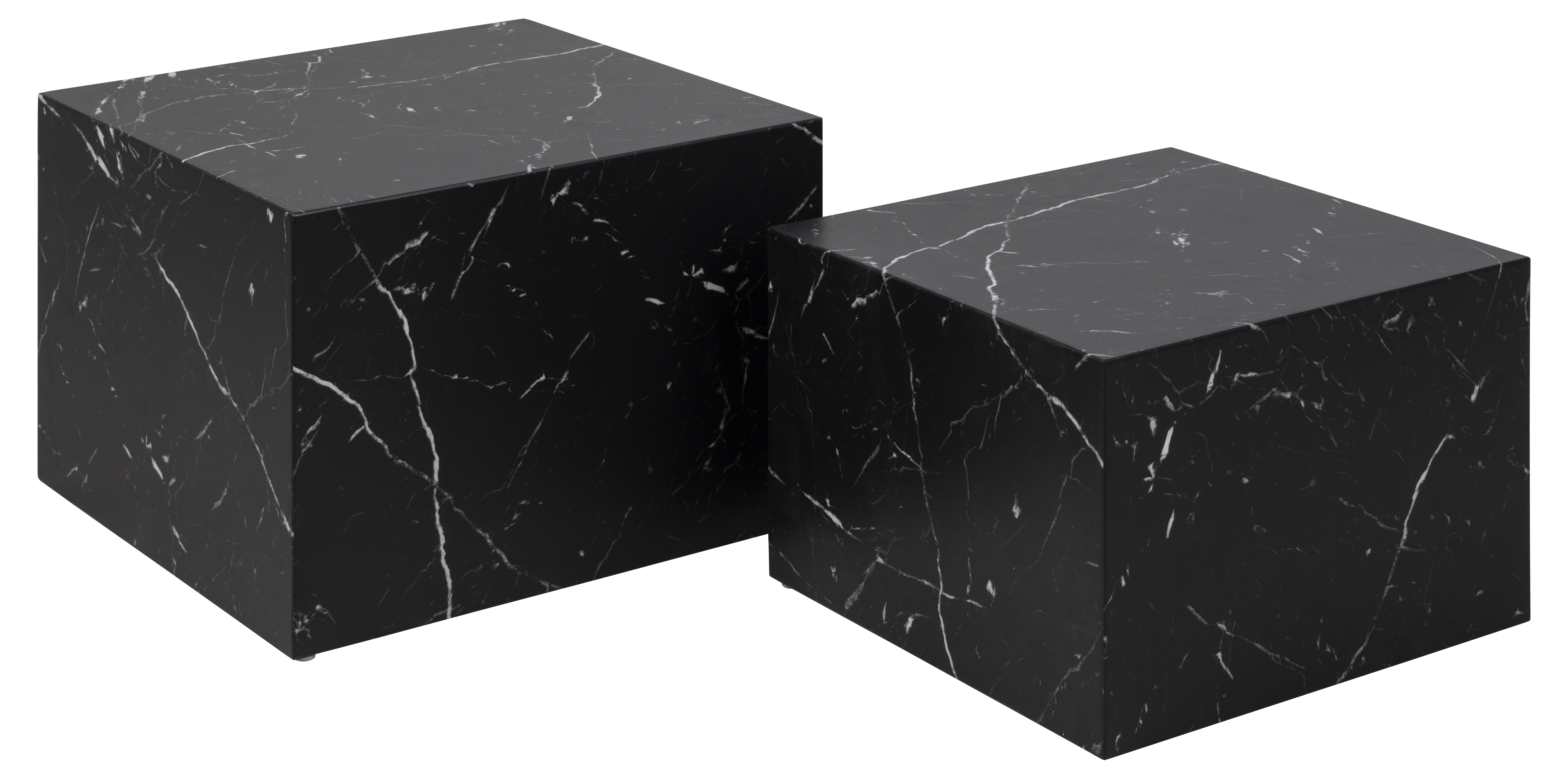 Dice Salontafel Set per 2 Marble Marquina Black