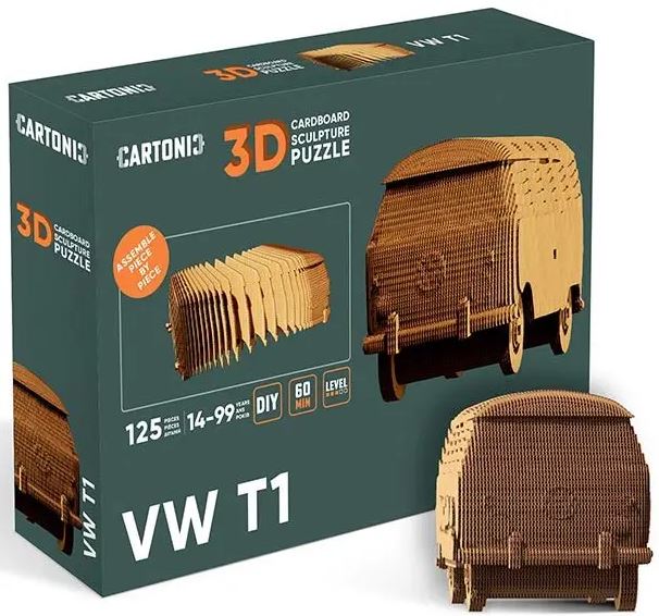 Cartonic 3D Puzzel Volkswagen T1 Karton - 83 stuks