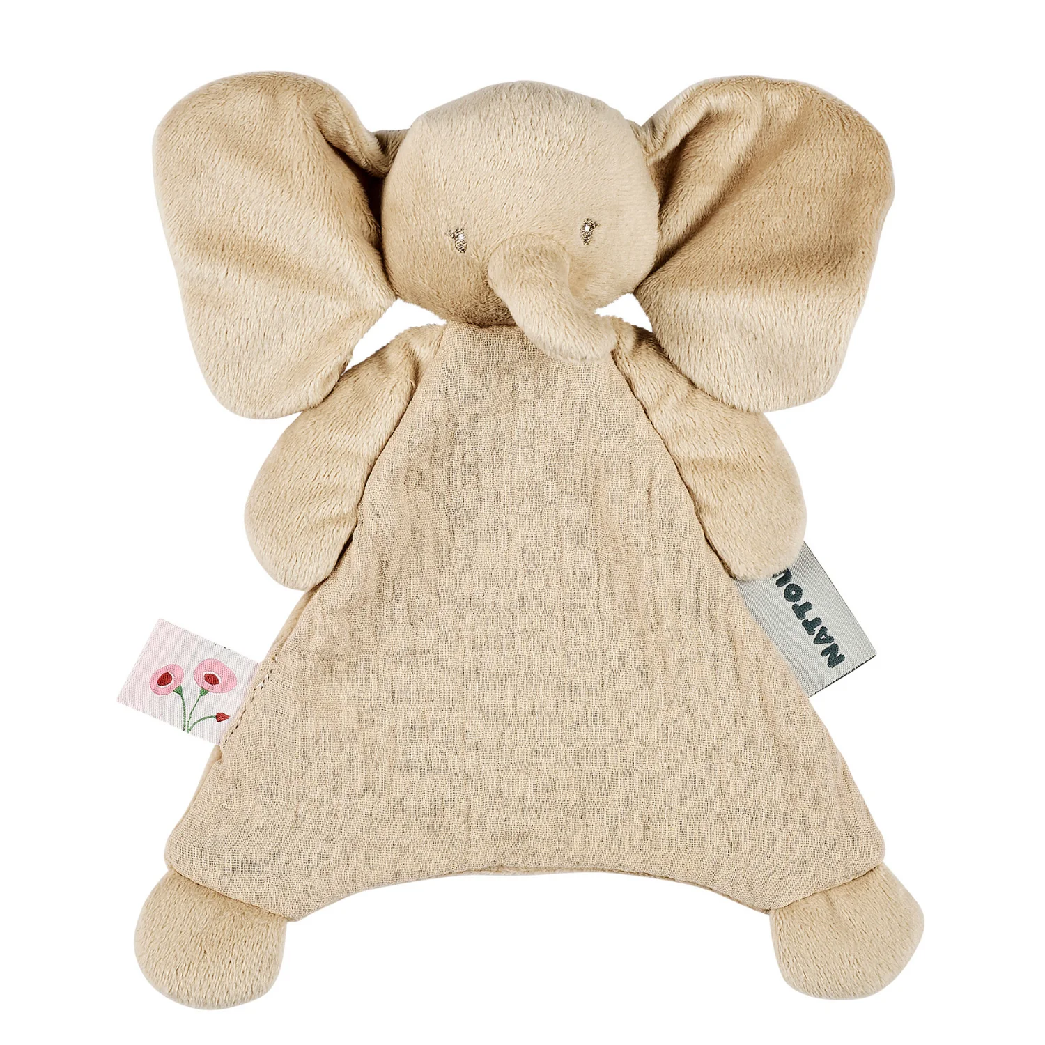 Nattou FanFan Knuffeldoekje Doudou Olifant Zand 25x20 cm