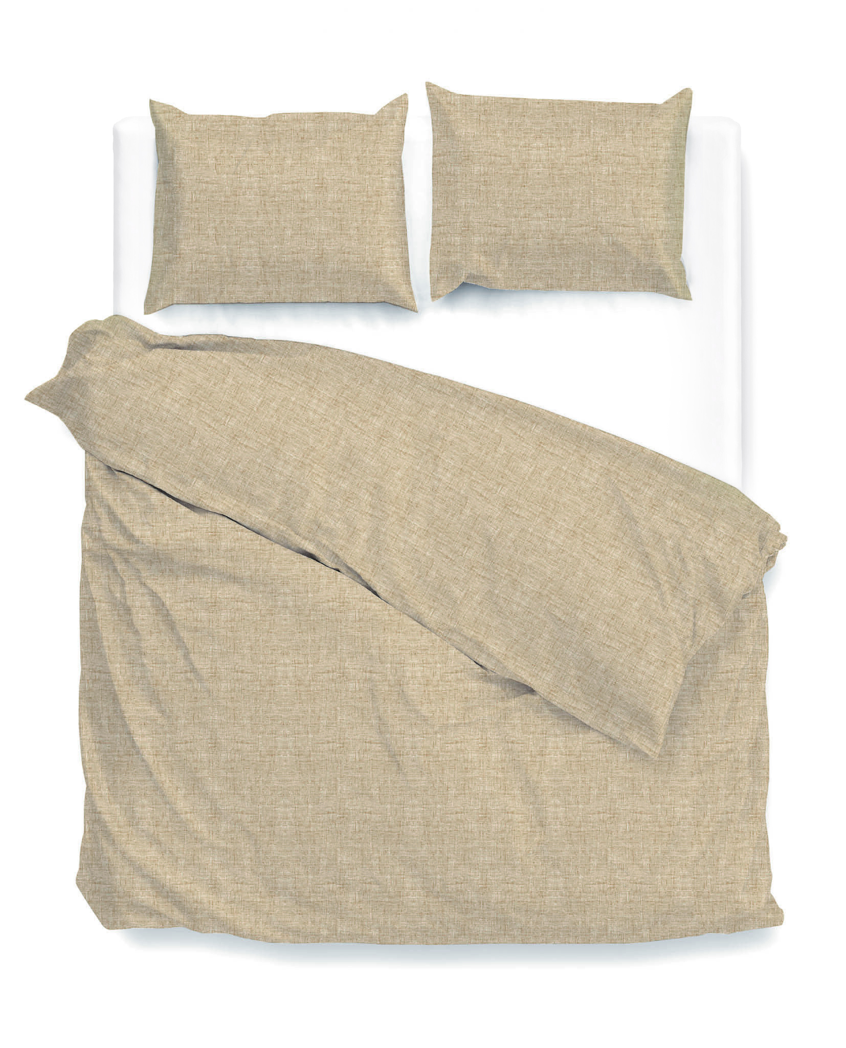 Zo!Home Dekbedovertrek Lino 260x220 cm Katoen Tan Brown
