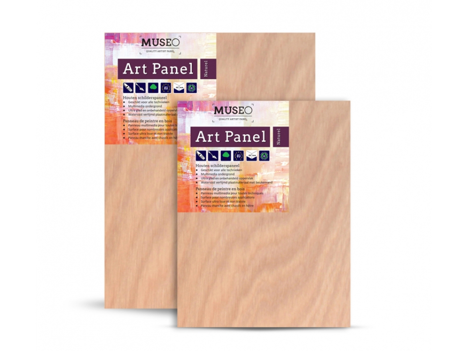 MUSEO Art Panel - Schilderpaneel Hout 60 mm - 40x40cm - Naturel