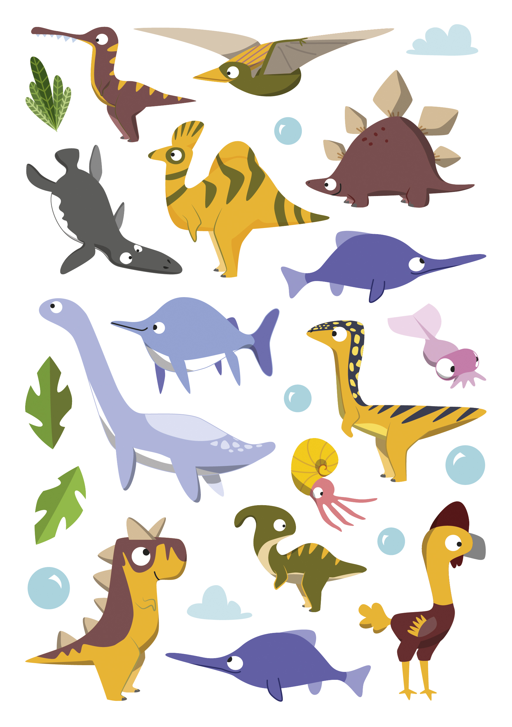Maildor Stickers Dreamy Dinosaurussen 14.8x21cm - 6 Vel