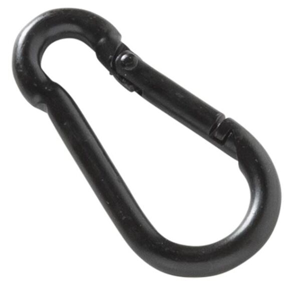 MACK 1 Karabijnhaak met Veer 5 x 5 mm Zwart