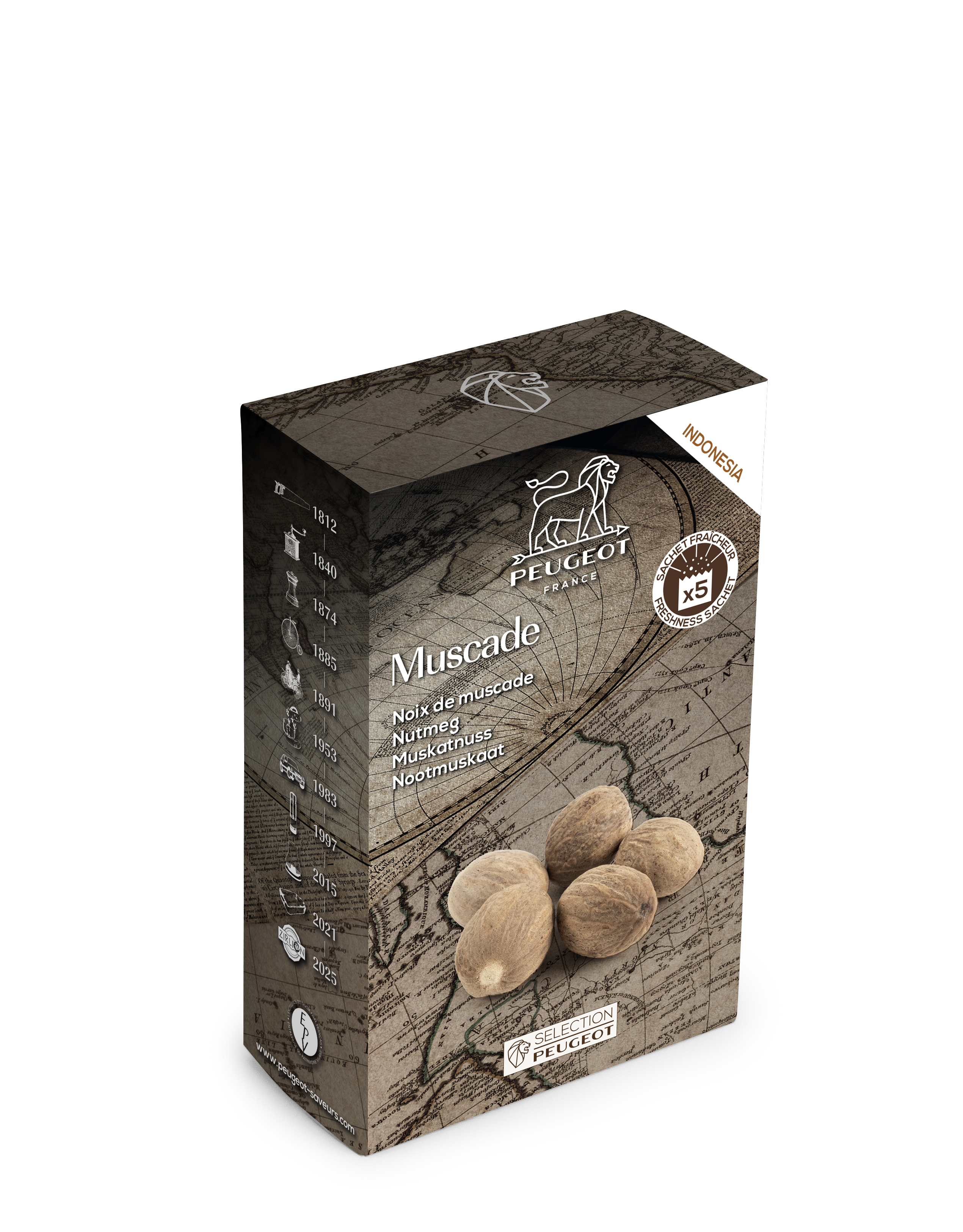Peugeot Kruiden Indonesia Nootmuskaat 5x