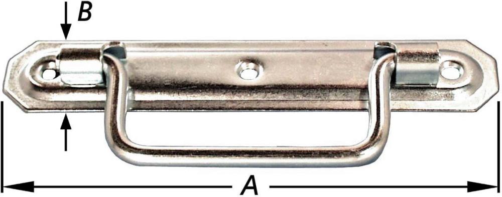 Pacostar Koffergrepen Laag Model Verzinkt 160 mm