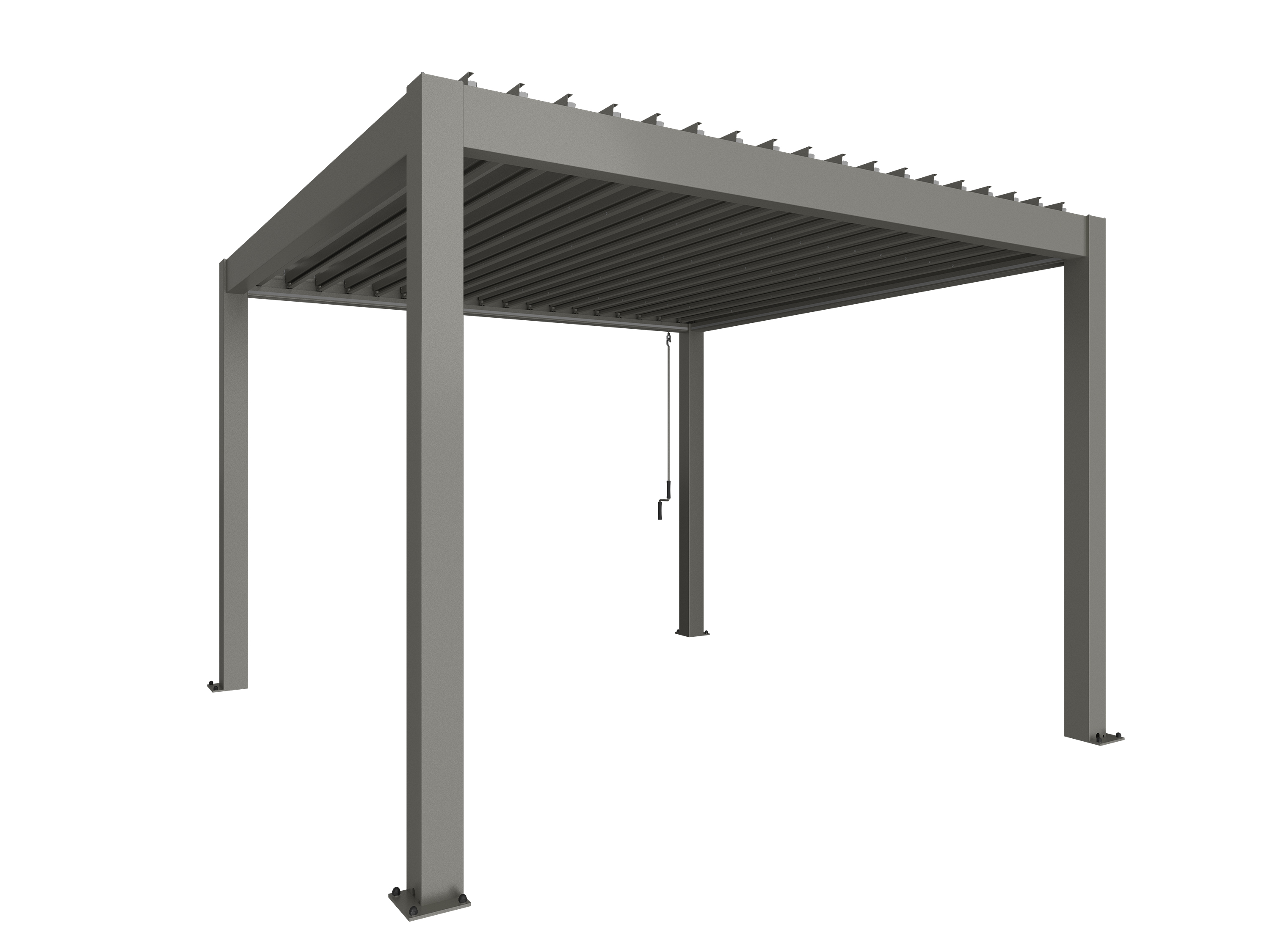 Biohort Pergola Metaal 3.5x3.5 m Kwartsgrijs