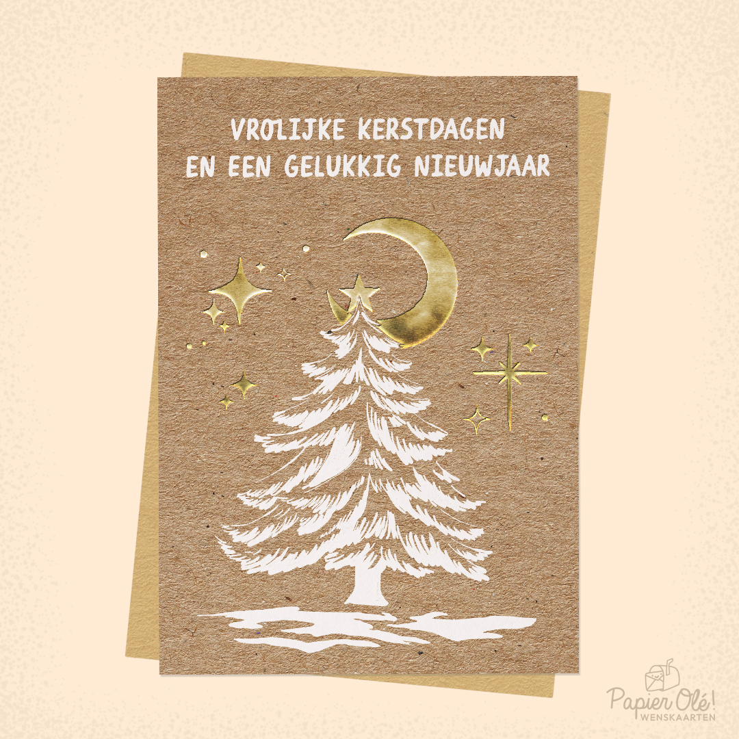 Papier Olé Kerstkaart Vrolijke Kerstdagen en een Gelukkig Nieuwjaar