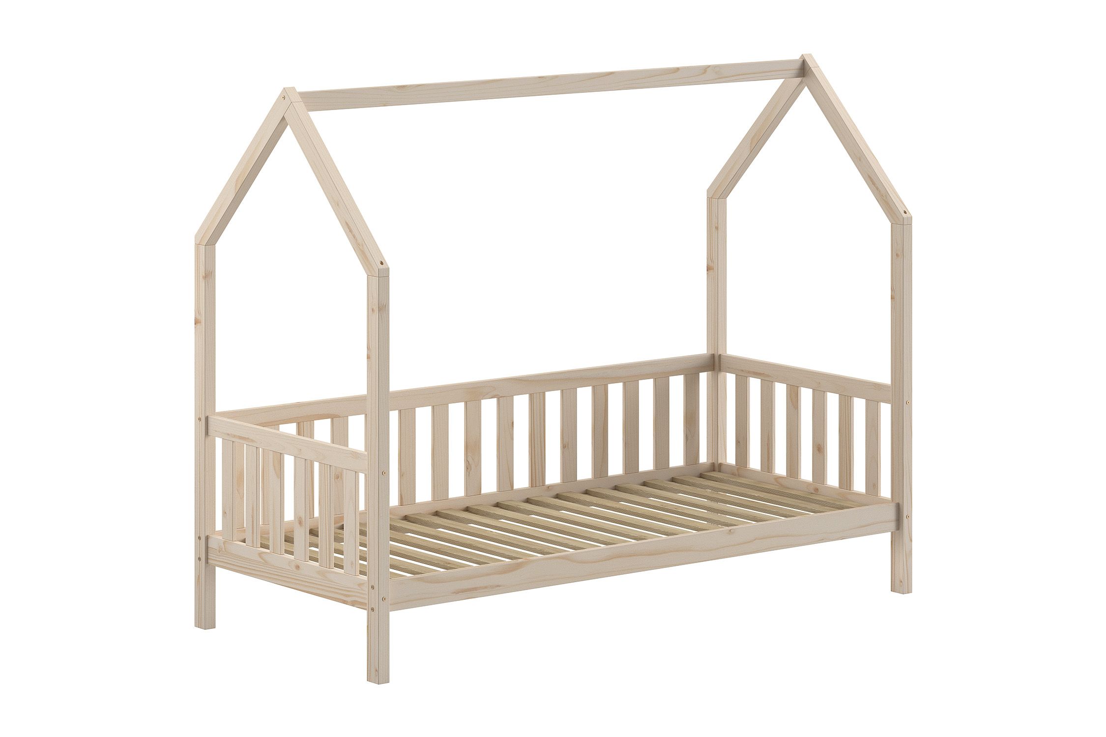 Vipack Huisbed Cabane met Hekje Natuur 90x200 cm