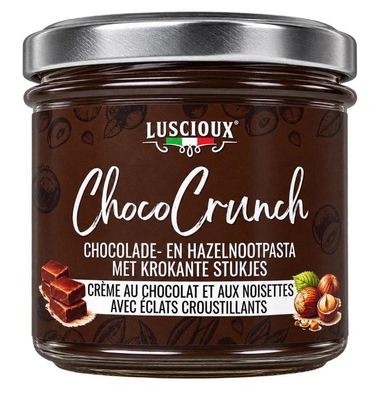 Luscioux Choco Crunch Hazelnootpasta 90g