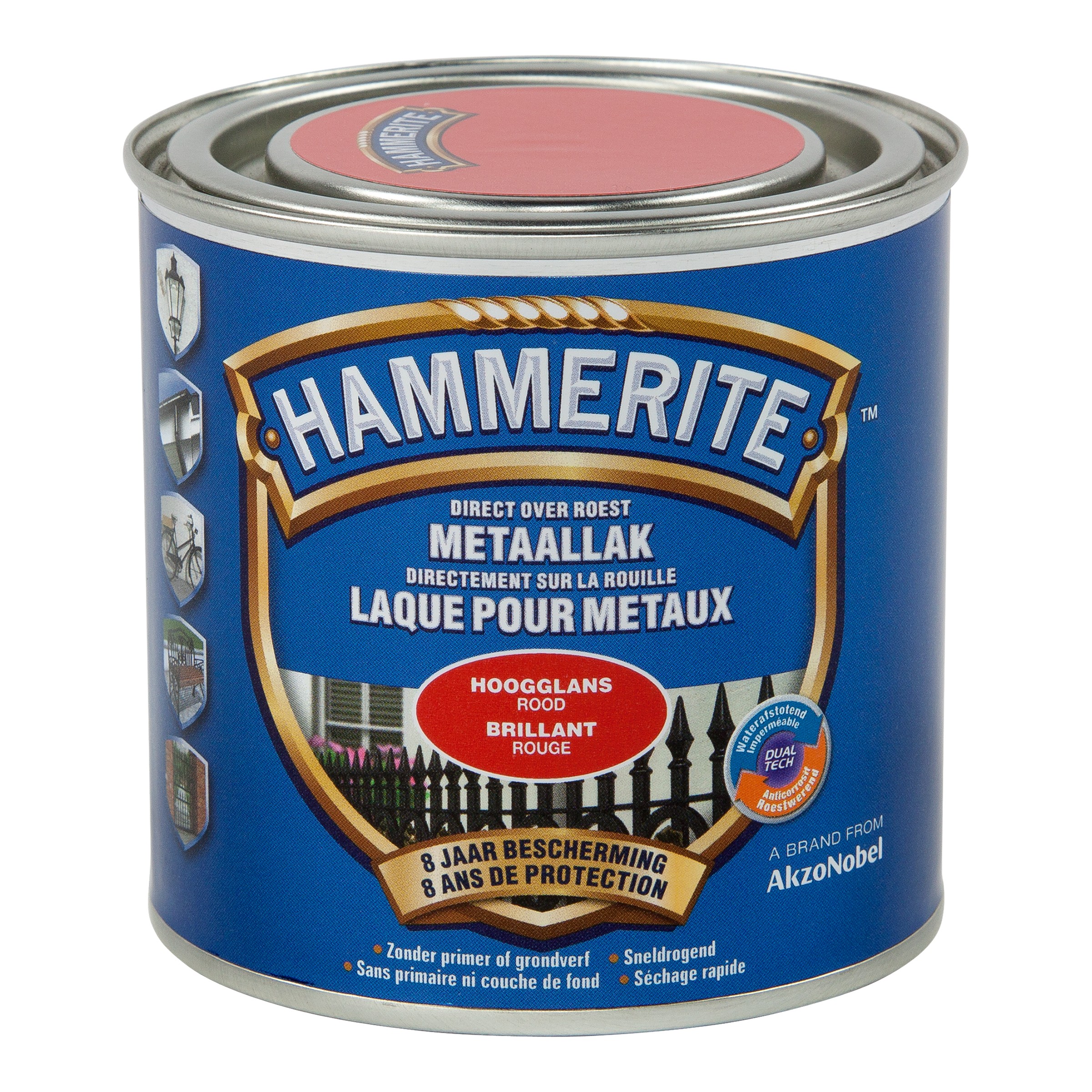 Hammerite Hoogglanslak 250 ml Rood