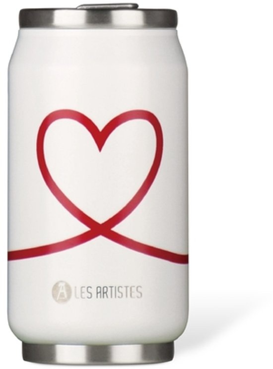 Les Artistes Paris Thermosbeker Love met Rietje RVS 280 ml
