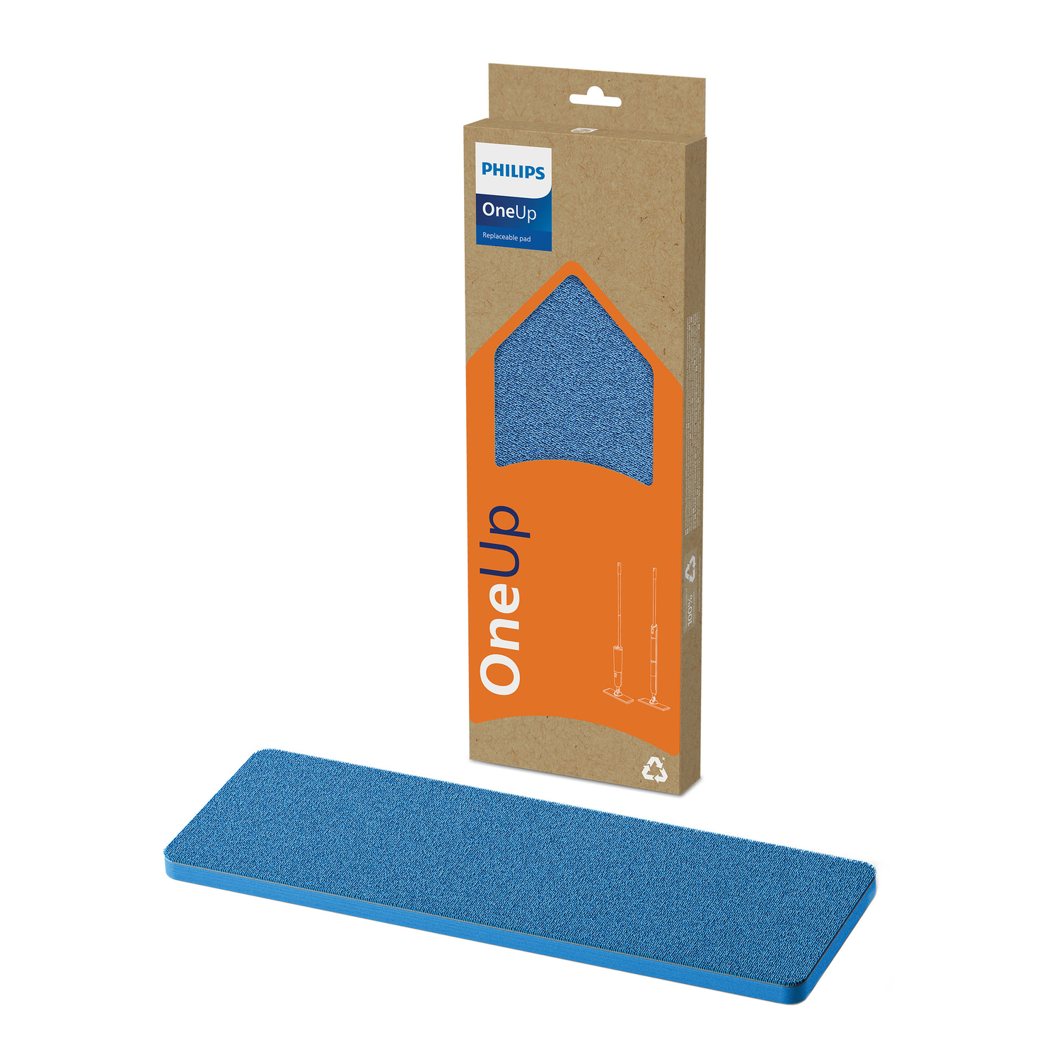 Philips OneUp Elektrische Dweil, Vervang Dweilpad 1 stuk