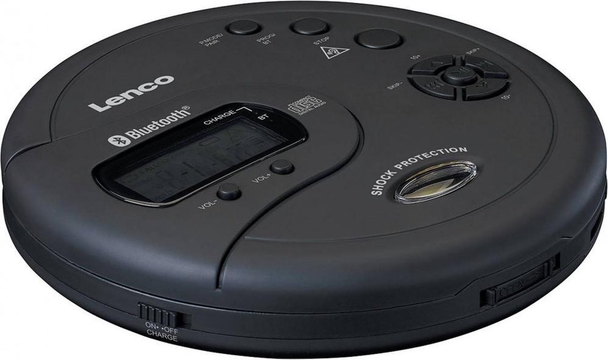 Lenco CD-300BK Draagbare CD-Speler Zwart met Anti-Shock