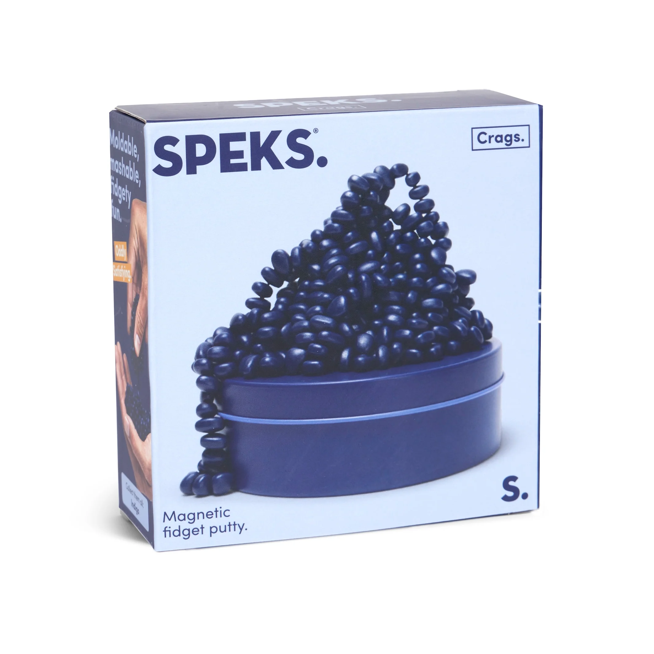 Speks Crags Magnetic Fidget Putty Matte Indigo - 9.5x9.5x3.8 cm - Rare Earth Magnets