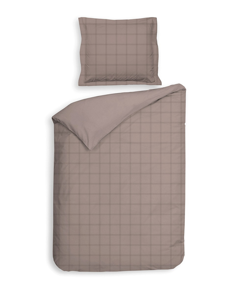 Heckettlane Dekbedovertrekset Diamante 140x220 cm - Satijn - Rose Tan