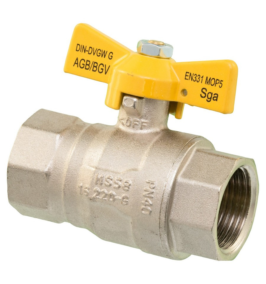 Afsluiter Aardgaskraan 3/4"FF Stopkraan