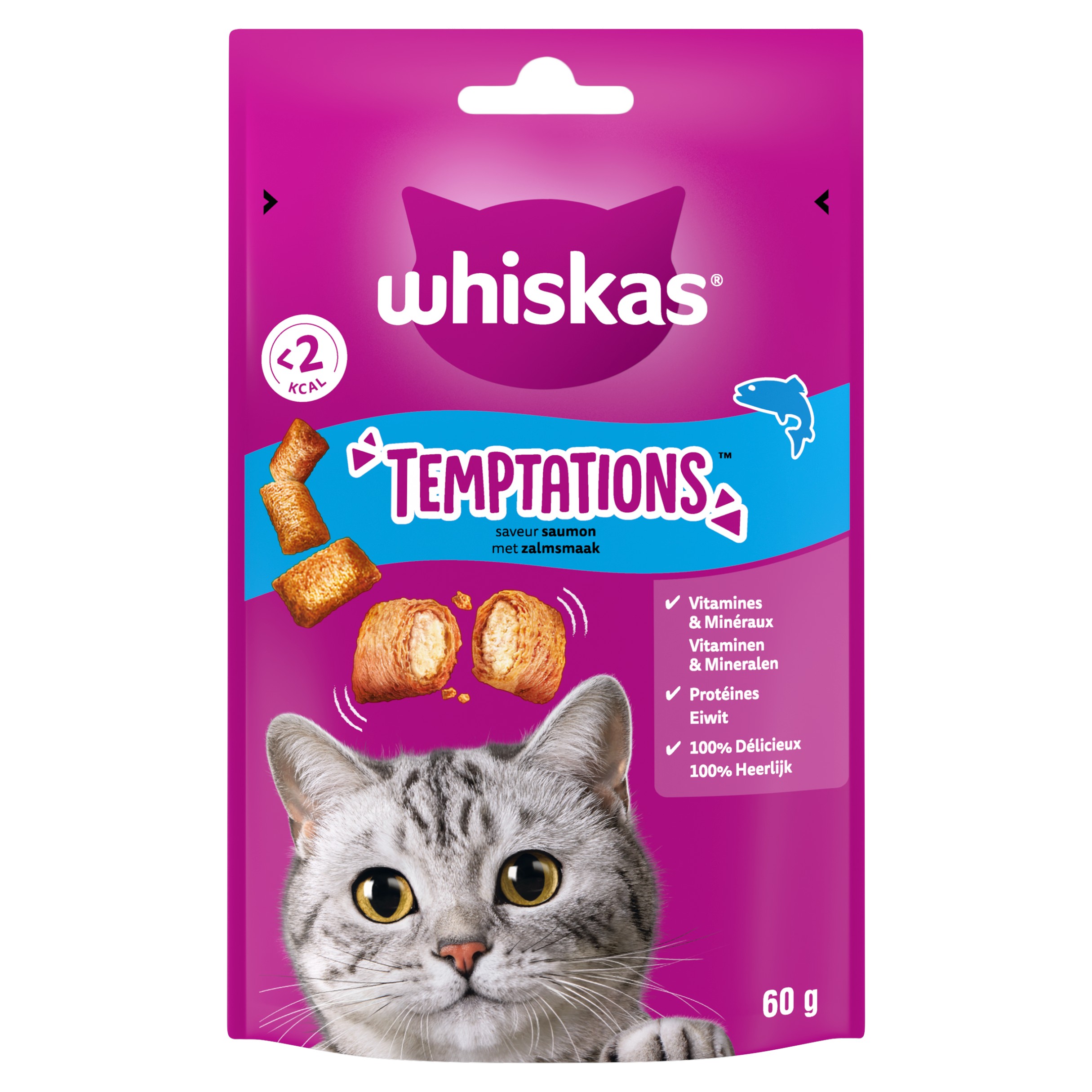 Whiskas Temptations 60 g Zalm