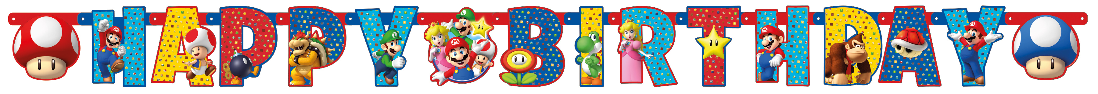 Mario Bros Letter Banner 190x18 cm Super Mario