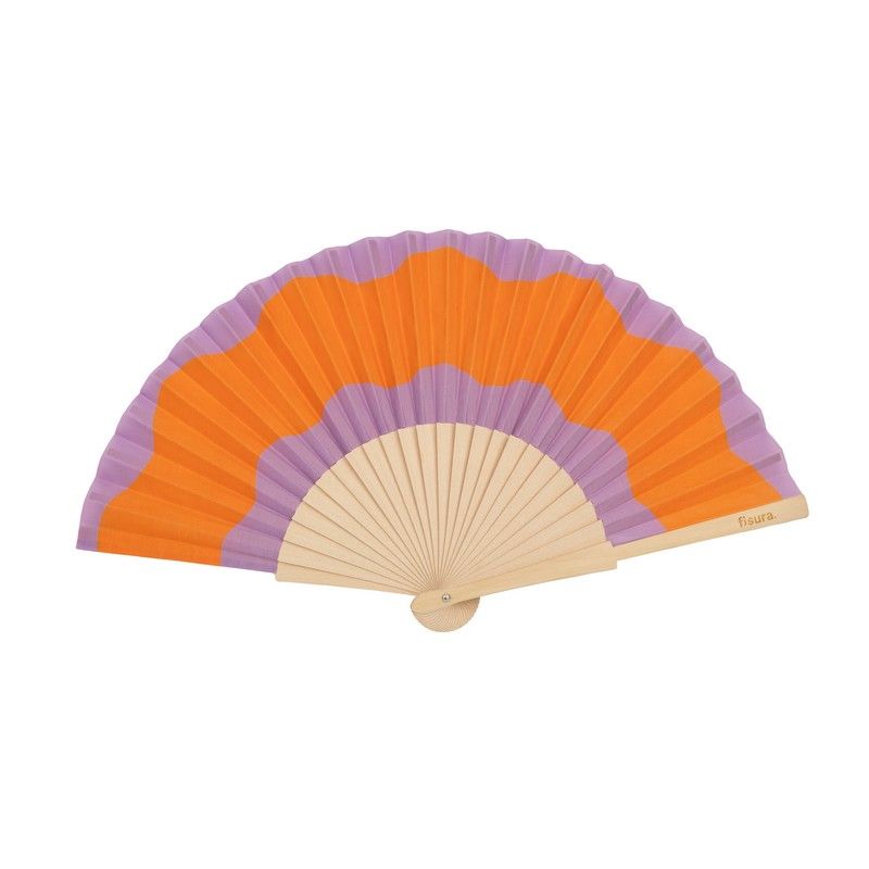 Fisura Handwaaier Orange and Purple Waves