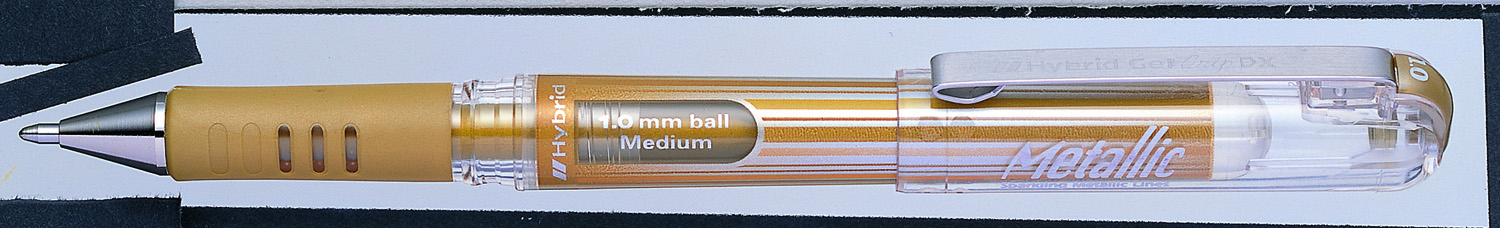 Pentel Gelroller Hybrid Gel Grip 1mm Goud