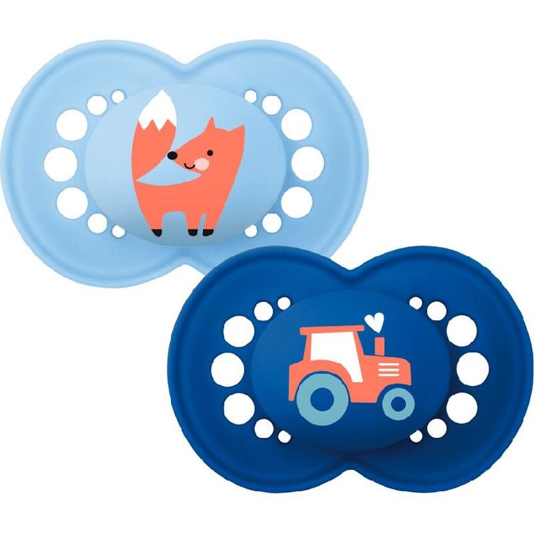 Mam Fopspeen Original Silicone Blauw 6-16 maand - 2 stuks
