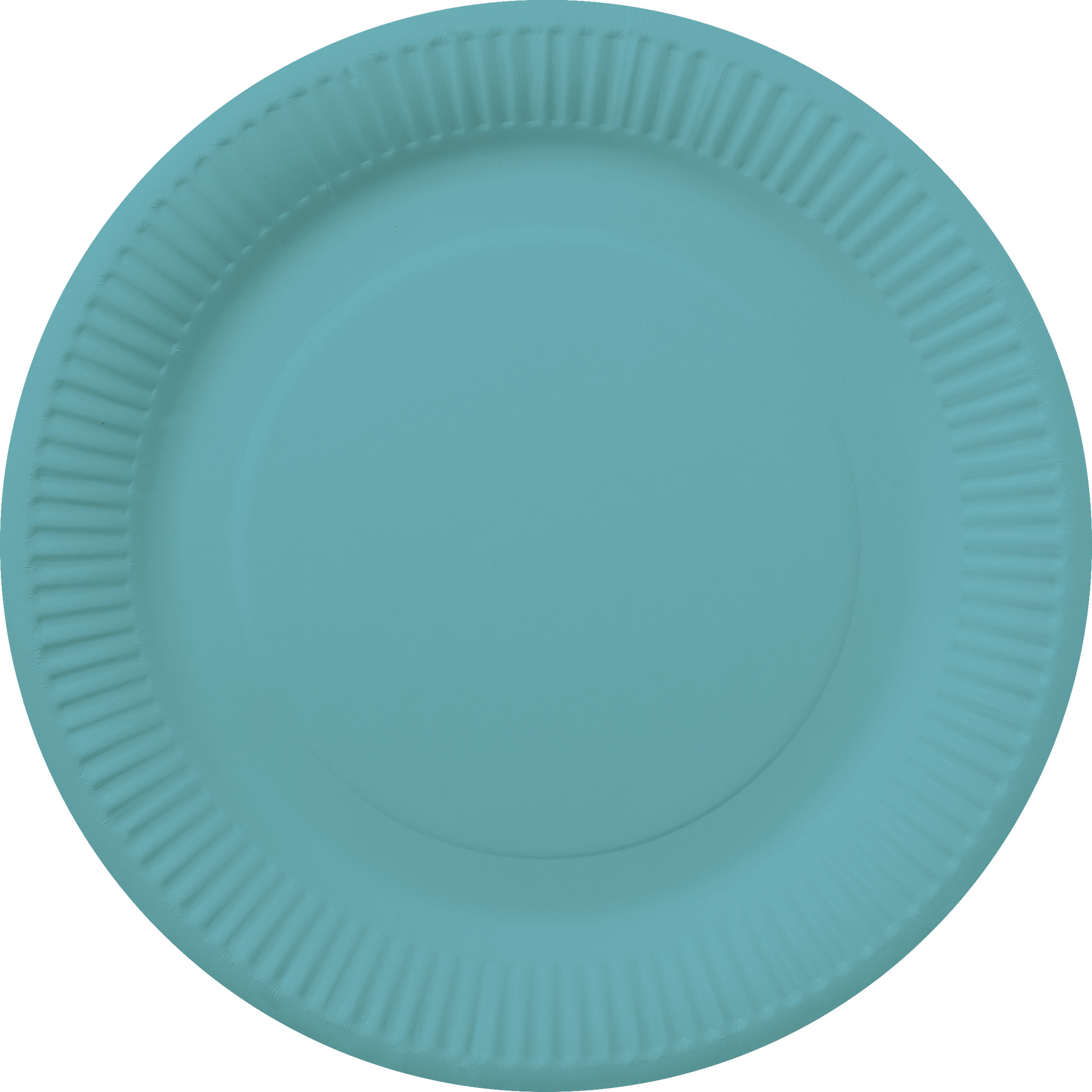 Perla Festa Bord Composteerbaar Karton Turquoise 23cm - 12 stuks
