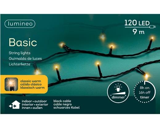 Kerstverlichting Basic LED 9m - 120 Lights - Black/Classic Warm - In/Outdoor