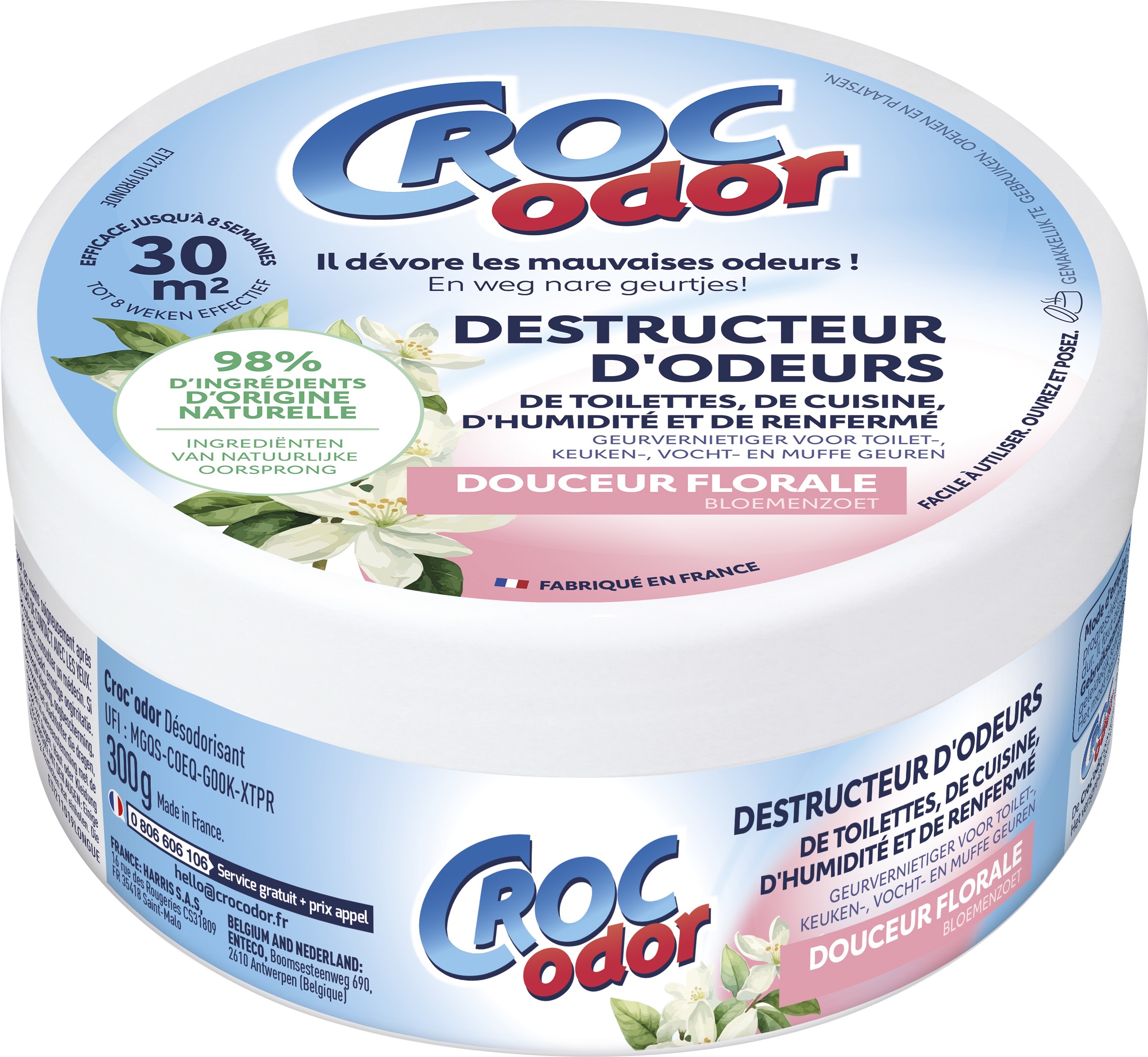 Crocodor Geurvernietiger Zachte Bloemengeur 300 g