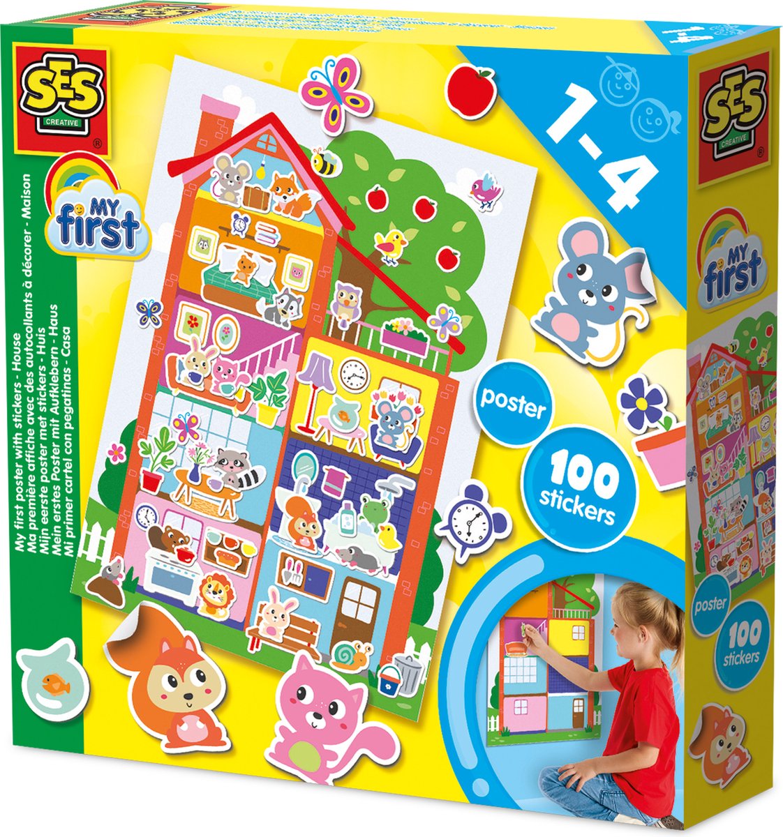 My First - Miijn eerste poster met stickers - Huis