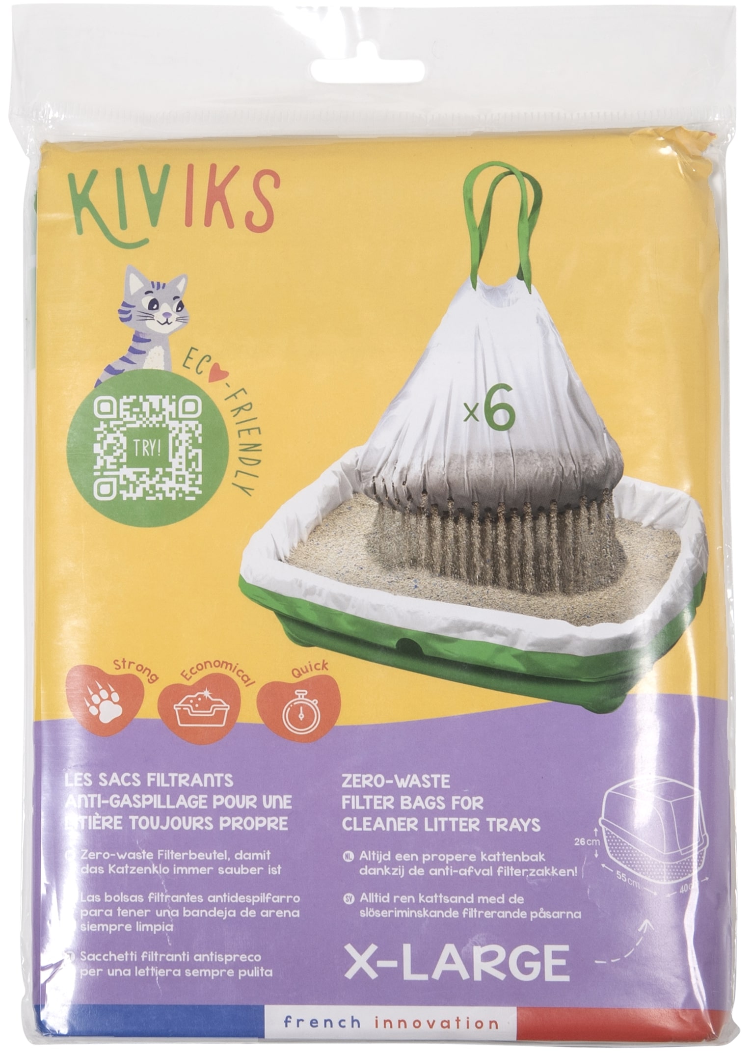 Kiviks Filterzakken voor Kattenbak 40 x 55 x 26 cm Lila