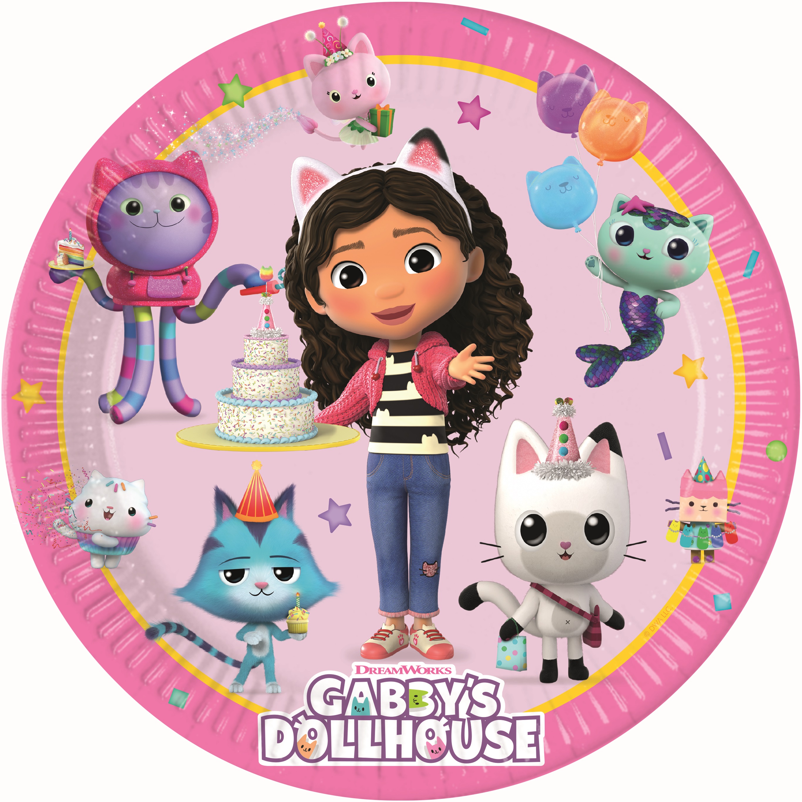 Gabby's Dollhouse Bord 23 cm 8 stuks - Karton