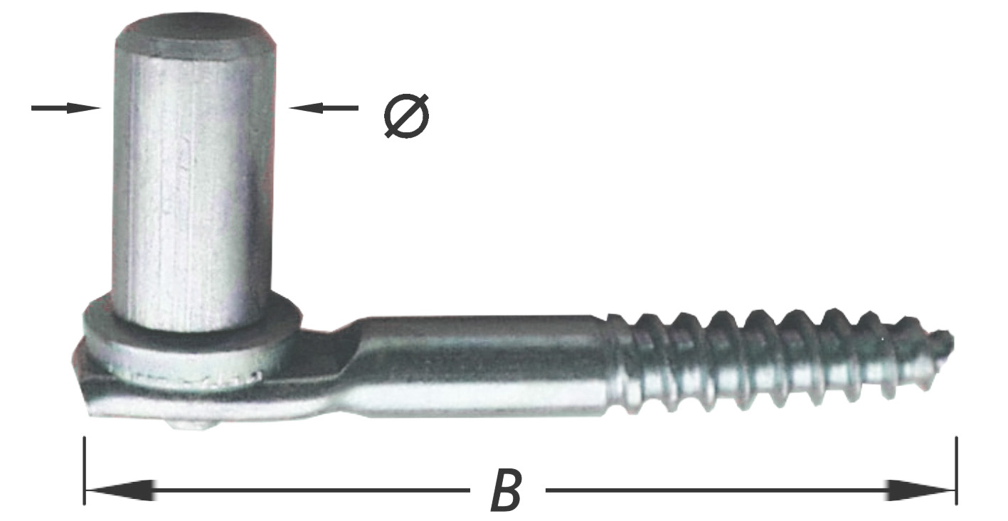Pacostar Schroefhaakduim - Zwart 18x115 mm