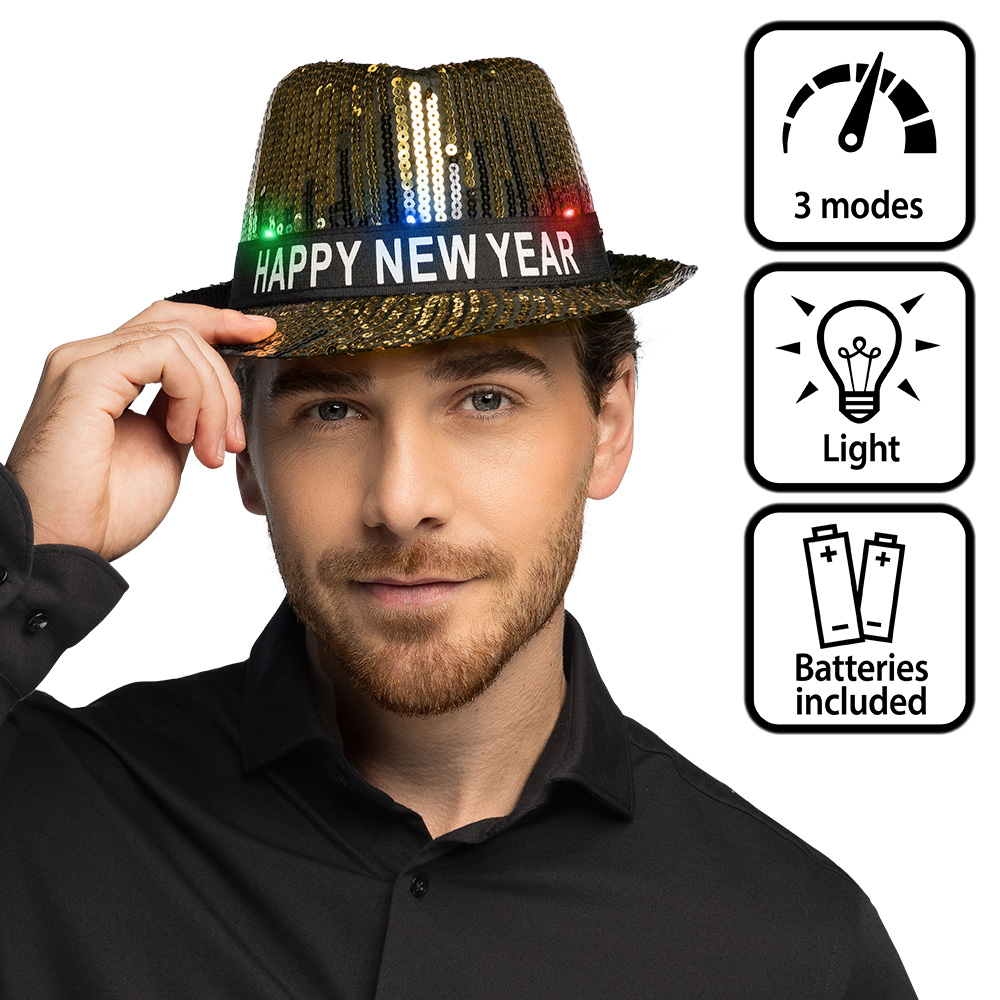 Hoed LED Happy New Year