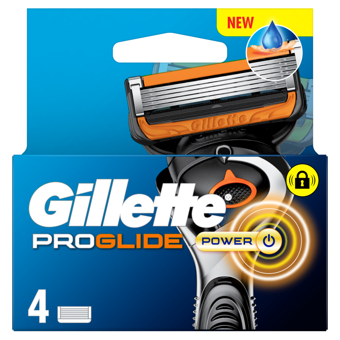 Gillette Scheermesjes Fusion Proglide Power - 4 stuks