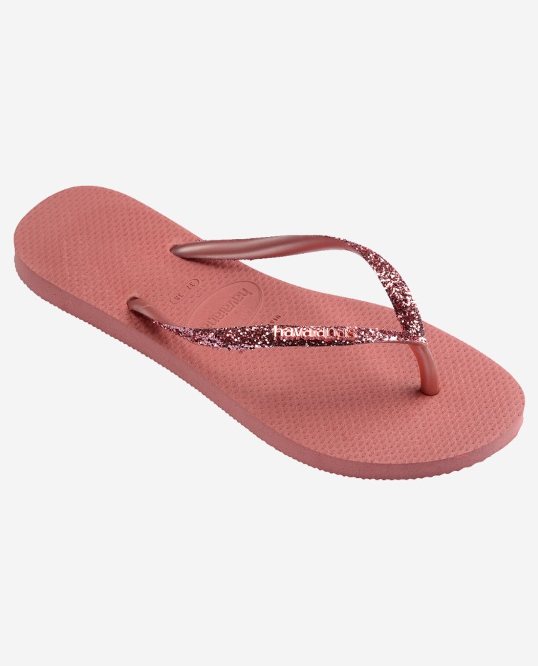 Havaianas Teenslipper Meisjes Slim Glitter II Canyon Clay - maat 29