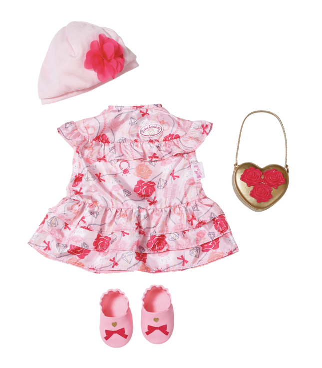 Baby Annabell deluxe kleding, Bloemenjurk set