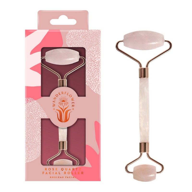 Wanderflower Facial Roller Rose Quartz
