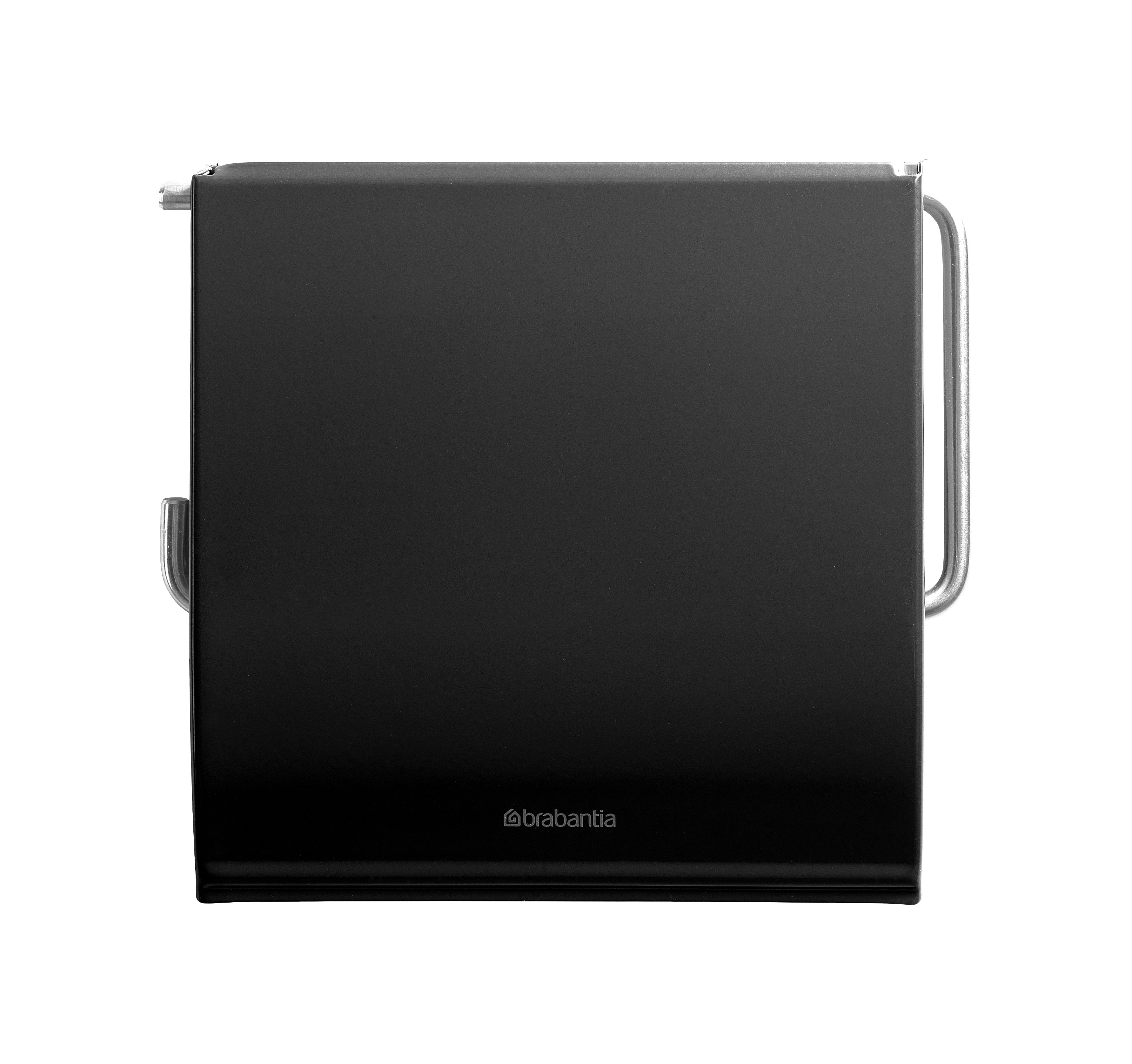 Brabantia Toiletrolhouder ReNew Matt Black met Klep - Staal - 13.2x12.3 cm Brabantia Toiletrolhouder ReNew Matt Black met Klep - Staal - 13.2x12.3 cm
