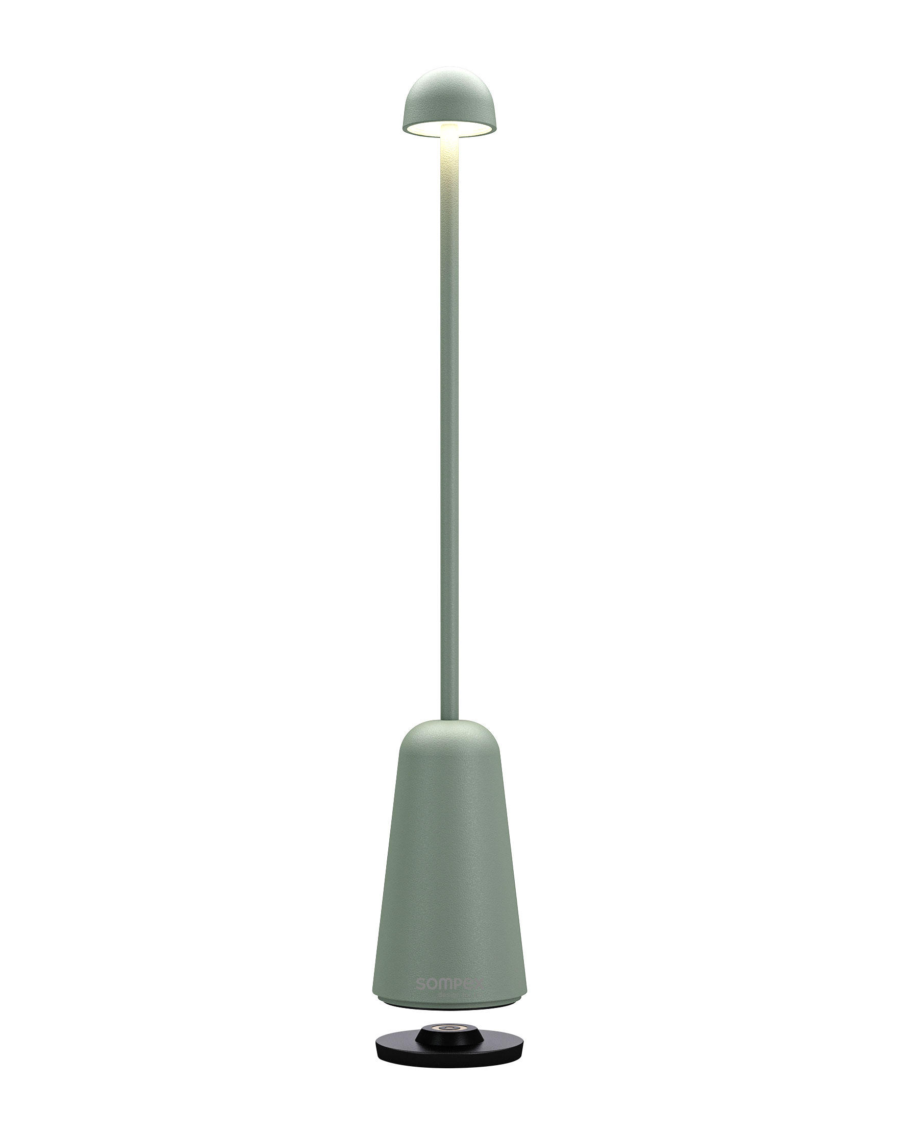 Sompex LED Tafellamp Minimax Olive Green - 5x30 cm - Aluminium - Oplaadbaar (incl. Oplaadstation) - 1.8 W - voor Binnen en Buiten