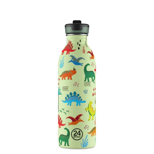 24Bottles Urban Bottle Isoleerfles 500ml Jurassic Friends - Stone Finish - Single Wall