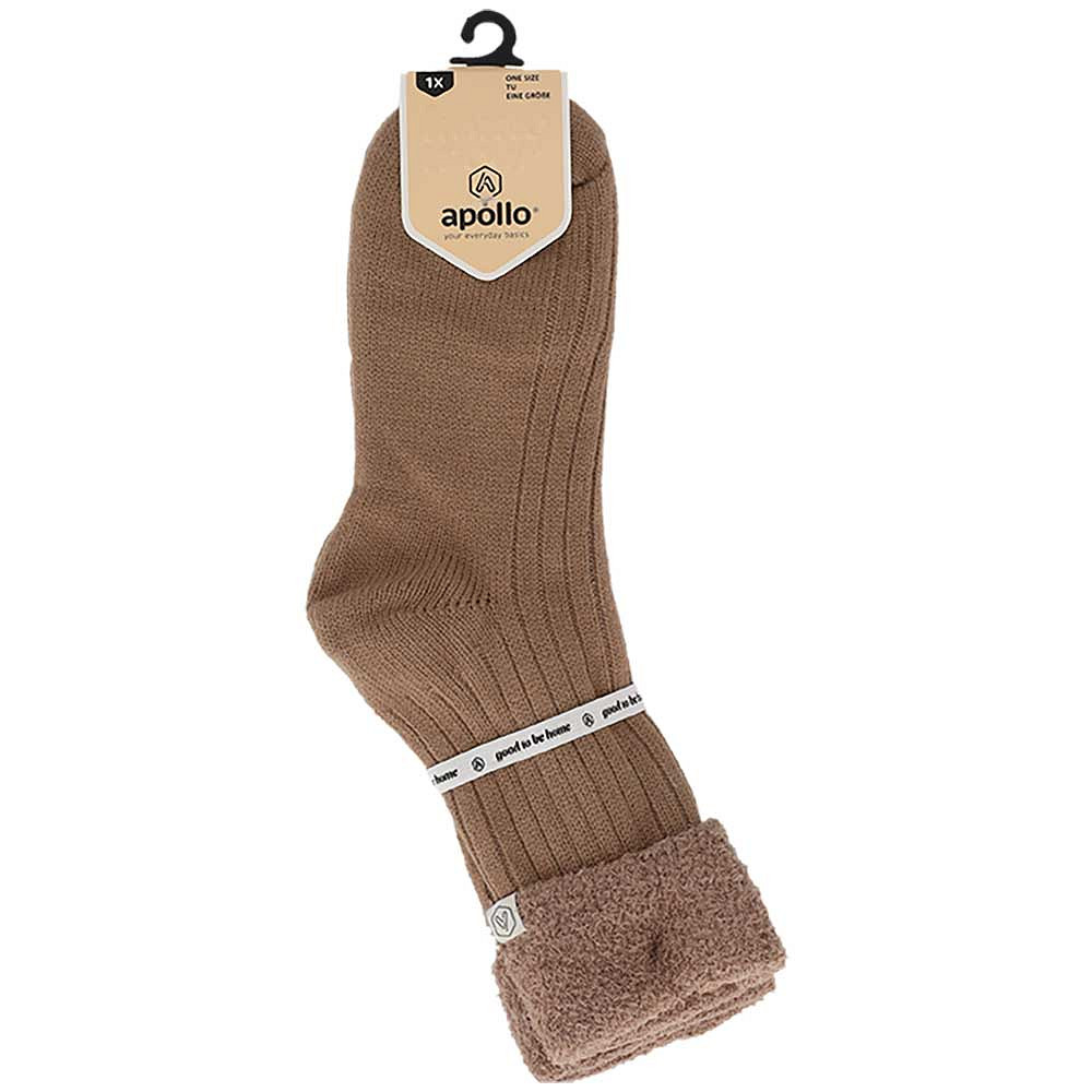 Apollo Homesock Dames Viscose Taupe  - One Size