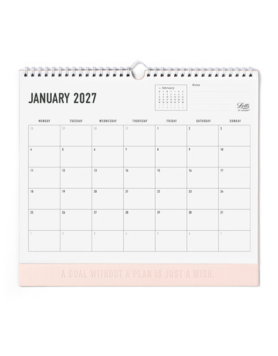 Letts Kalender 2027 Conscious Rosewater 30x27 cm