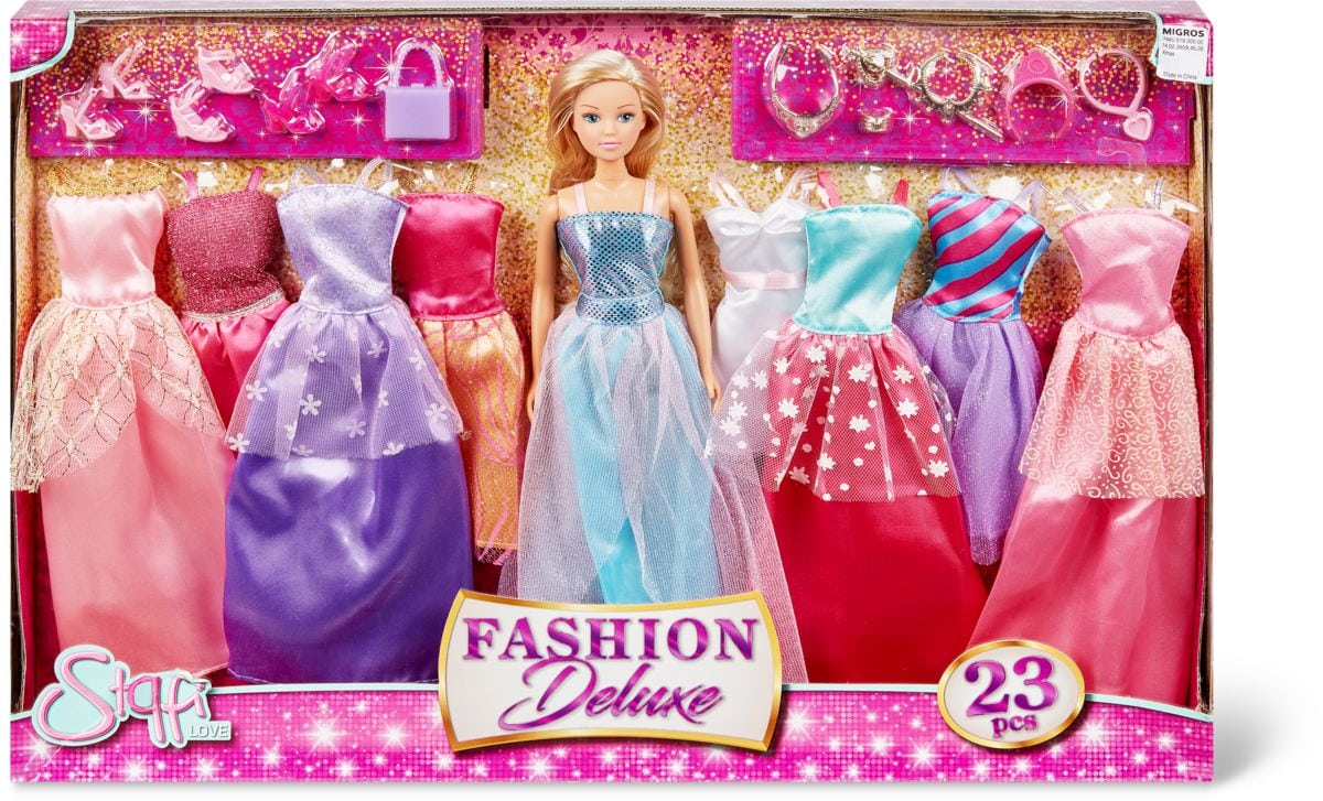 Steffi Love Fashion Deluxe, pop met 8 extra kleedjes en accessoires