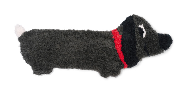 Bitten Design Tapijt Fluffy Stretched Sausage Dog 120x45 cm