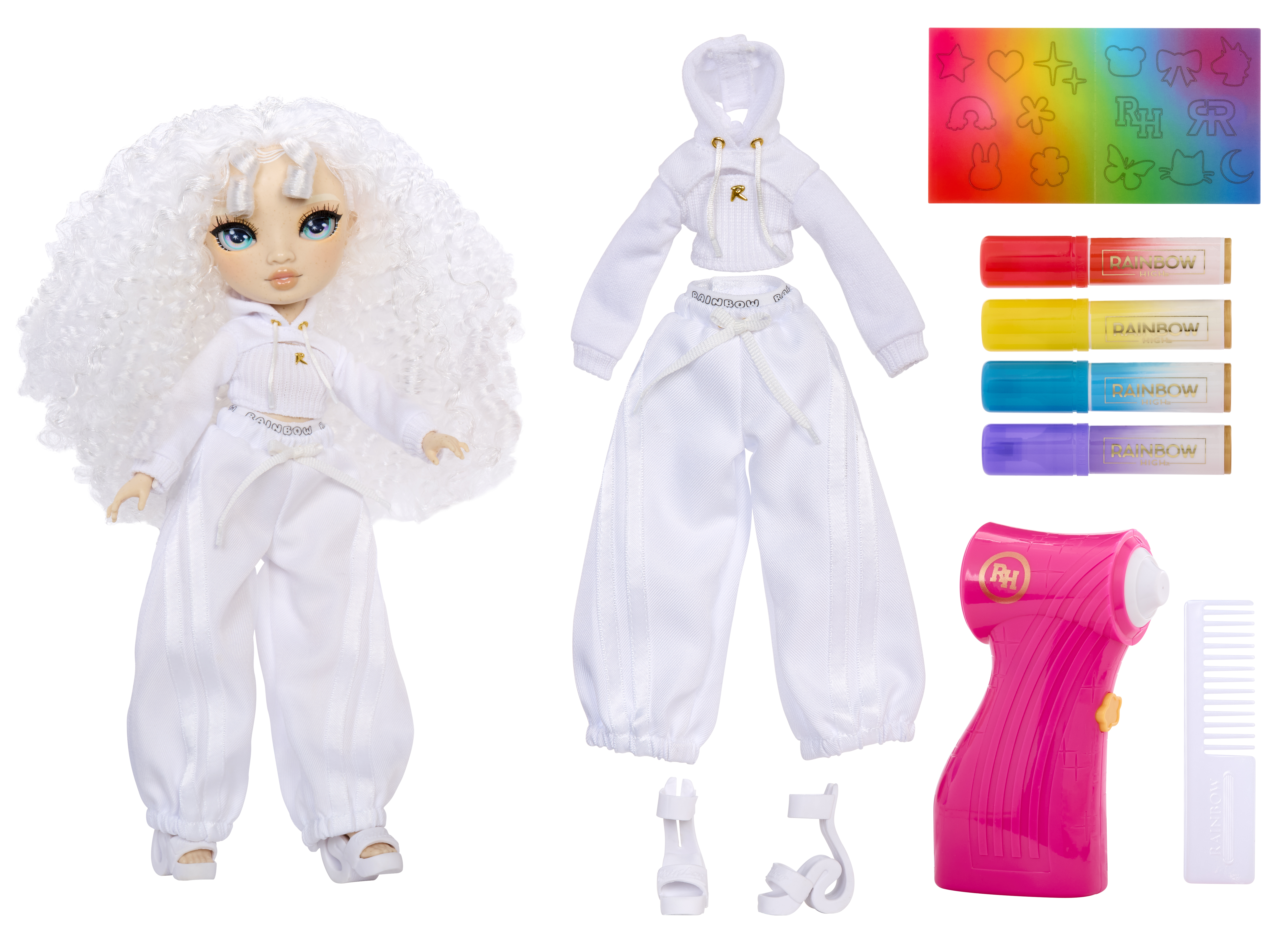 Rainbow High Airbrush & Create pop met groene ogen
