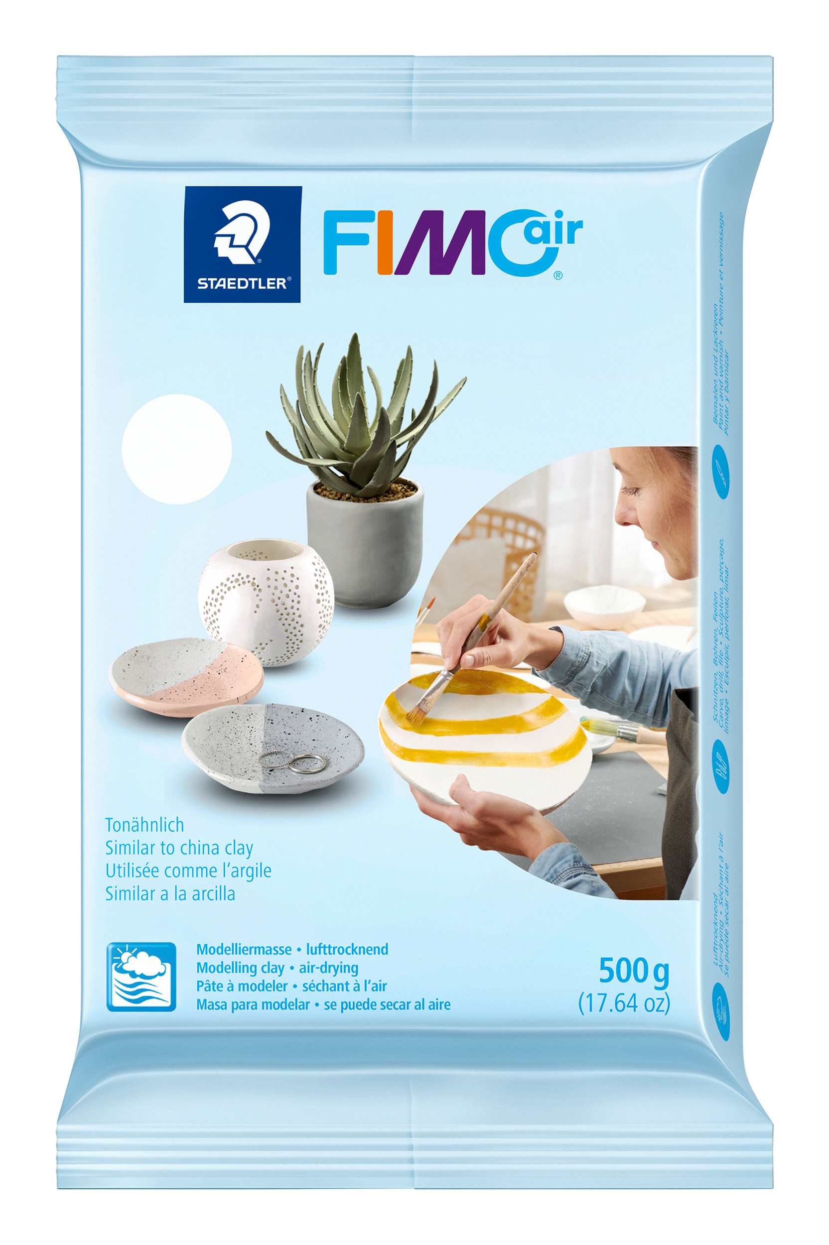 FIMO Boetseerklei Luchtdrogend 500gram - Wit - Fimo Air